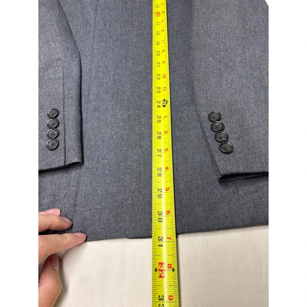 J.Crew Ludlow Slim Suit Mens 46R W38 L30 Moon British Cloth Charcoal Grey Wool